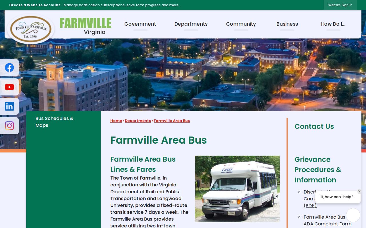 Farmville Area Bus information relevant to travel after a Cumberland County jail release