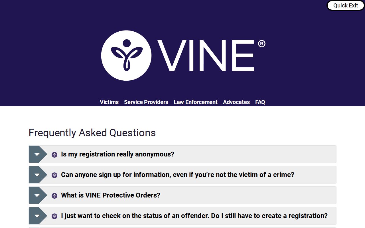 Cumberland County VINE release alert and phone PIN instructions
